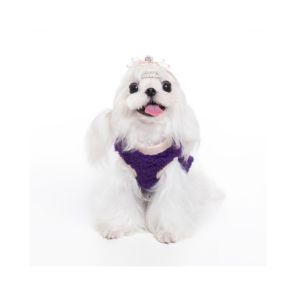 Sniff pet dog cat autumn and winter outfit comfortable cotton velvet vest plush vest teddy bear small and medium sized dog clothes image 2