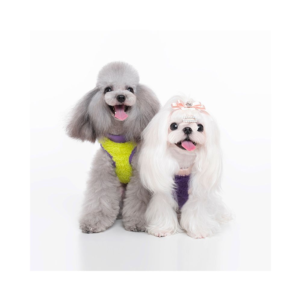 Sniff pet dog cat autumn and winter outfit comfortable cotton velvet vest plush vest teddy bear small and medium sized dog clothes image 3