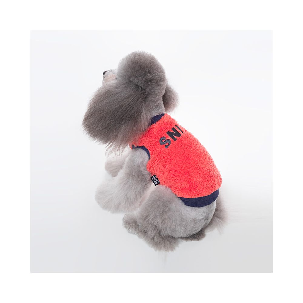 Sniff pet dog cat autumn and winter outfit comfortable cotton velvet vest plush vest teddy bear small and medium sized dog clothes image 4