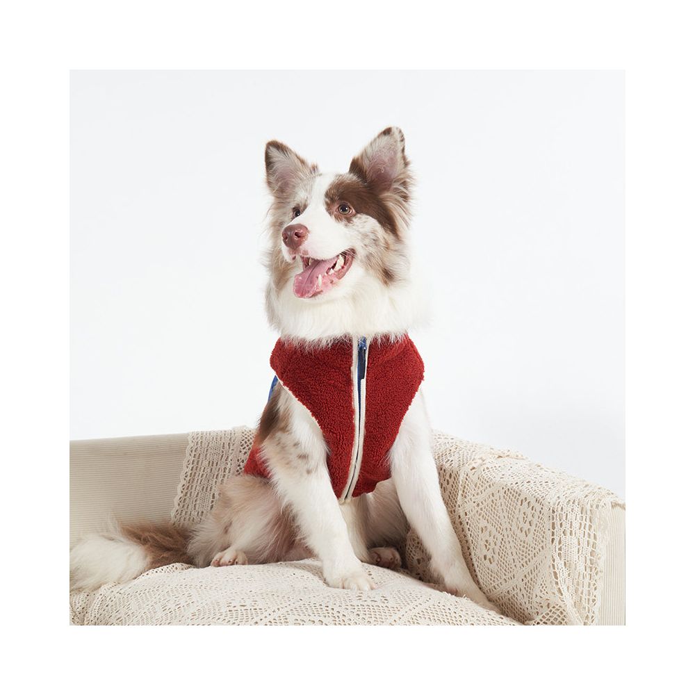 Sniff pet dog cat autumn and winter clothes double layer velvet warm vest teddy bear small and medium sized dog clothes image 0
