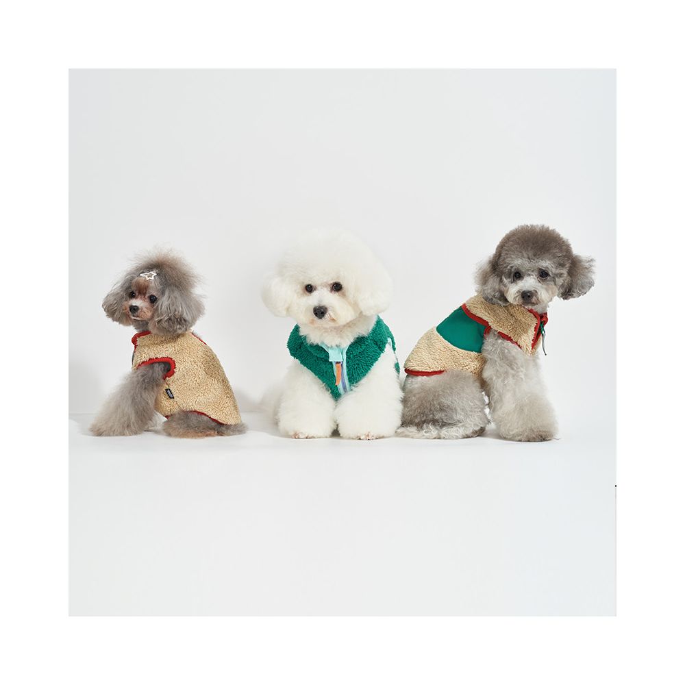 Sniff pet dog cat autumn and winter clothes double sided composite warm vest teddy bear small and medium sized dog clothes image 1