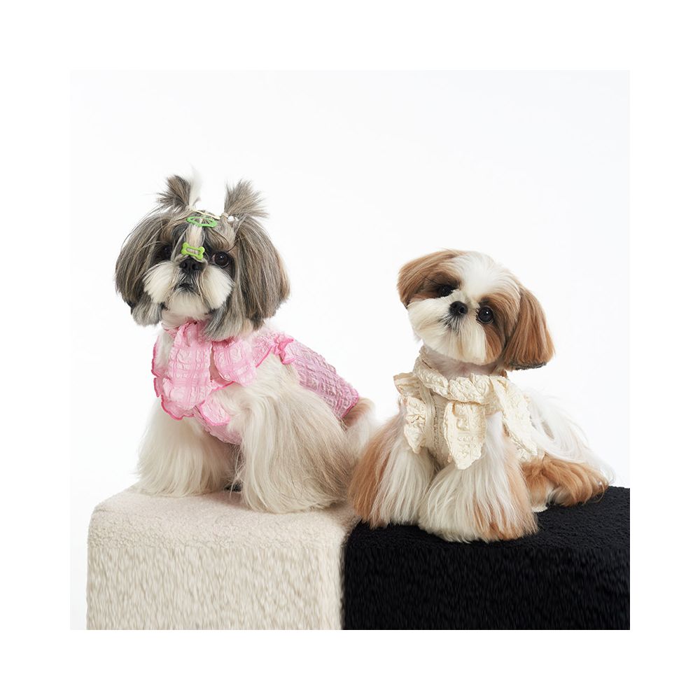 Sniff Pet Dog Cat Spring Summer Bubble Cotton Dress Pet Clothing New Product Comes with Bow Tie image 1