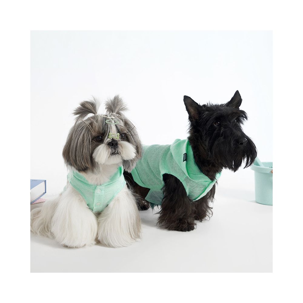 Sniff Pet Dog Cat Spring Summer Mint Hooded Knitted Tank Top Pet Clothes New Product image 2