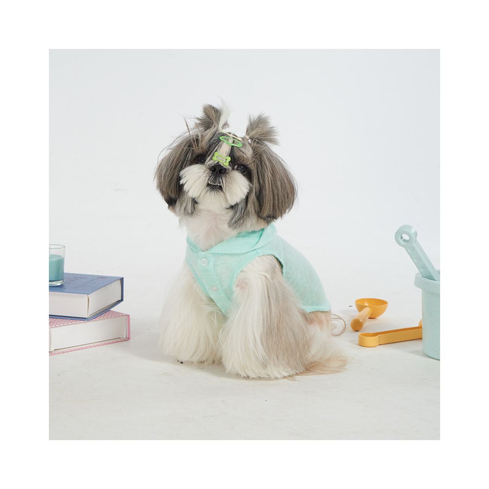 Sniff Pet Dog Cat Spring Summer Mint Hooded Knitted Tank Top Pet Clothes New Product image 3